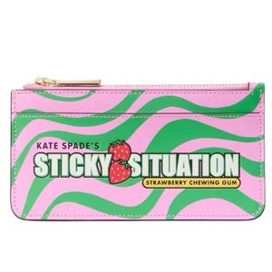 Kate Spade New York Bubble Gum Large Slim Card Holder NWT